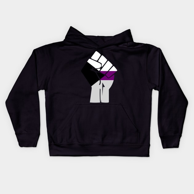 Black Lives Matter Fist Demisexual Flag LGBT Kids Hoodie by aaallsmiles